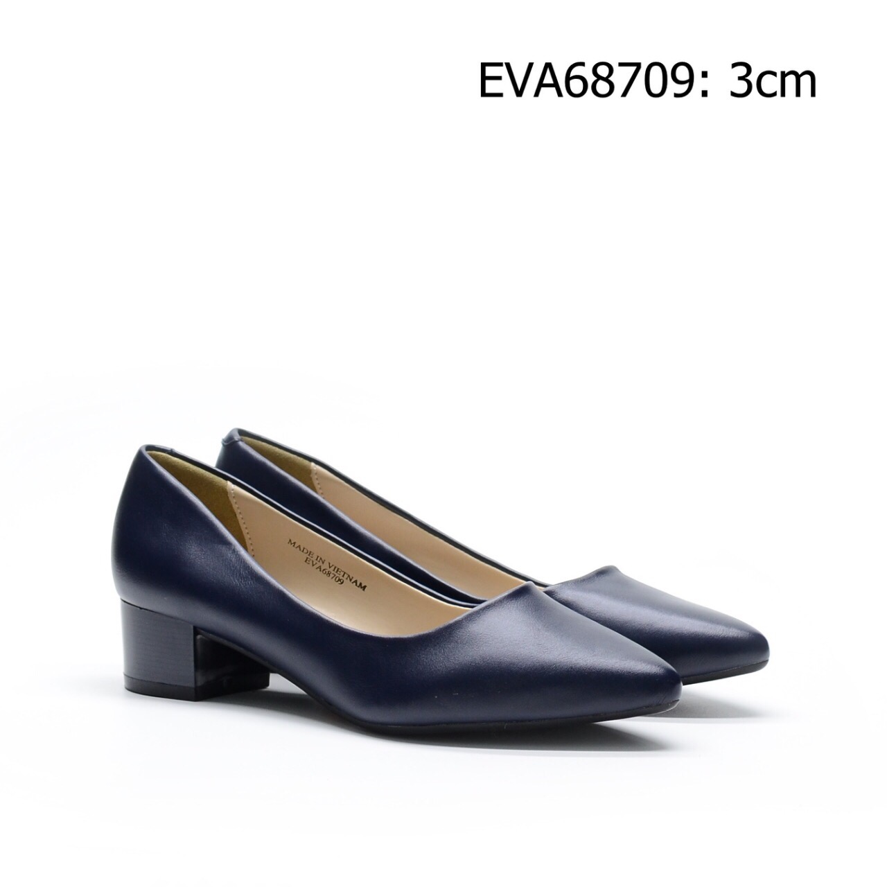 Giày nữ công sở đế vuông EVA68709 chất liệu da lì thanh lich, sang trọng